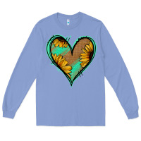 Colony Blue Sunflower Heart Long Sleeve Tee - Jasminsmagicworld