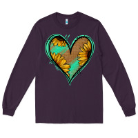 Plum Sunflower Heart Long Sleeve Tee - Jasminsmagicworld