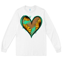 White Sunflower Heart Long Sleeve Tee - Jasminsmagicworld