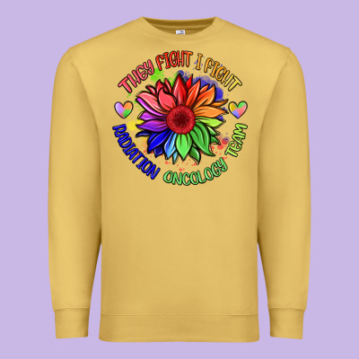 Oncology Team Sunflower Malia Premium Sweatshirt Designed By Barkaloodesign