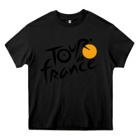 Black tour de france cycling Heavy Core Tee - ArtMosaic