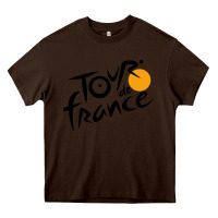 Chocolate Brown tour de france cycling Heavy Core Tee - ArtMosaic
