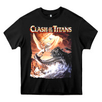 Black Clash of the Titans (Transparent) Heavy Core Tee - ArtMosaic