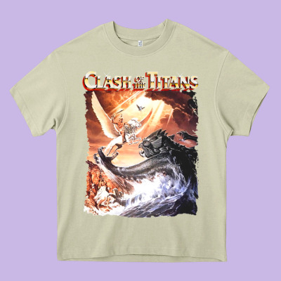Clash Of The Titans (transparent) Heavy Core Tee Designed By Artmosaic
