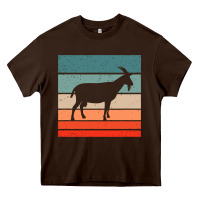 Chocolate Brown goat goats retro style vintage 140 goat lover Heavy Core Tee - ArtMosaic