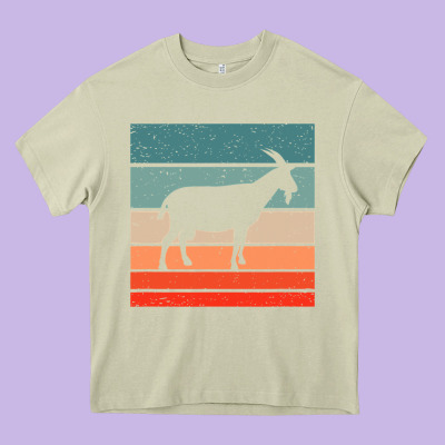 Goat Goats Retro Style Vintage 140 Goat Lover Heavy Core Tee Designed By Artmosaic