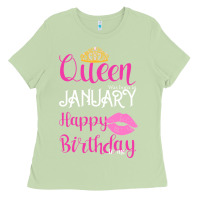Matcha Queen Was Born İn January Happy Birthday Ladies Tee - Bettercallsaul