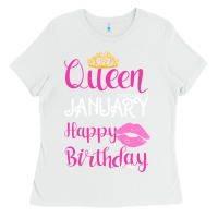 White Queen Was Born İn January Happy Birthday Ladies Tee - Bettercallsaul