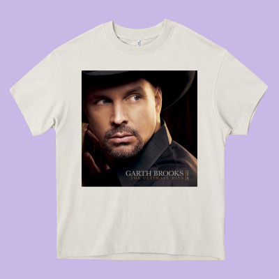 Garth Brooks The Ultimate Hits Heavy Core Tee Designed By Artmosaic
