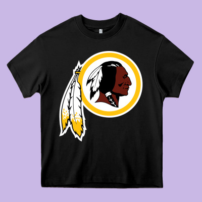The Indian Red Skins Clasic Heavy Core Tee Designed By Artmosaic