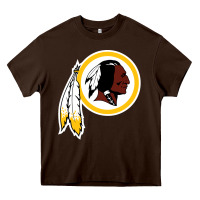 Chocolate Brown the indian red skins clasic Heavy Core Tee - ArtMosaic