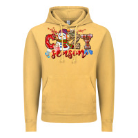 Vintage Mustard cozy season snowman Vintage Hoodie - CowGirlArtShop