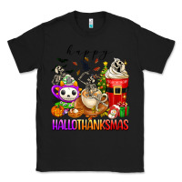 Black happy hallothanksmas skeleton coffee cups Classic Tee - texasbilliewilder