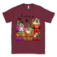 Burgundy happy hallothanksmas skeleton coffee cups Classic Tee - texasbilliewilder