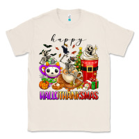 Natural happy hallothanksmas skeleton coffee cups Classic Tee - texasbilliewilder