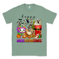 Sage happy hallothanksmas skeleton coffee cups Classic Tee - texasbilliewilder