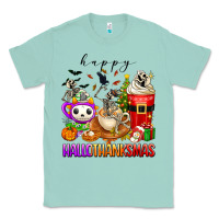 Seafoam happy hallothanksmas skeleton coffee cups Classic Tee - texasbilliewilder