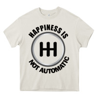 Cream Happiness is Not Automatic..Save the manuals.. 3 Pedals Cars Lovers gi Heavy Core Tee - ArtMosaic