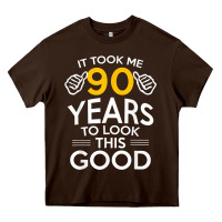Chocolate Brown 90th Birthday Gift Took Me 90 Years 90 Year Old Heavy Core Tee - trangStudio