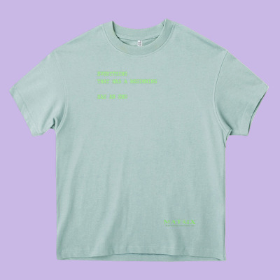 The Matrix Everything Has A Beginning Green Font Heavy Core Tee Designed By Artmosaic