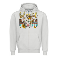 Dove Grey Western Blessed Mom Baby Calf Zipper Hoodie - LillyAllenDesigns