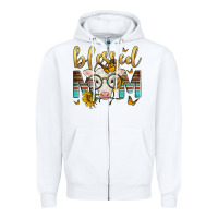 White Western Blessed Mom Baby Calf Zipper Hoodie - LillyAllenDesigns