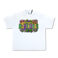 White happy mardi gras yall Urban Heavy Tee - CowGirlArtShop