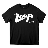 Black The Loop 97.9 Illinois Radio Heavy Core Tee - ArtMosaic