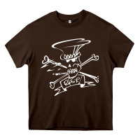 Chocolate Brown slash Heavy Core Tee - ArtMosaic