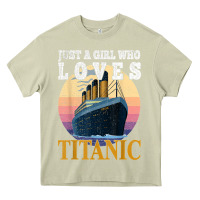 Mossy ship just a girl who loves titanic boat titanic girls woman t shirt Heavy Core Tee - ArtMosaic