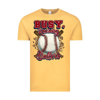 Vintage Mustard Busy raising ballers Vintage Tee - HowdyJamesFarm