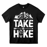 Black take hike Heavy Core Tee - ArtMosaic