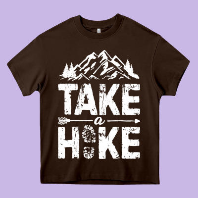 Take Hike Heavy Core Tee Designed By Artmosaic