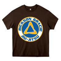 Chocolate Brown rickson gracie jiu jitsu Heavy Core Tee - ArtMosaic