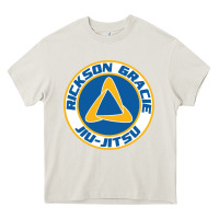 Cream rickson gracie jiu jitsu Heavy Core Tee - ArtMosaic