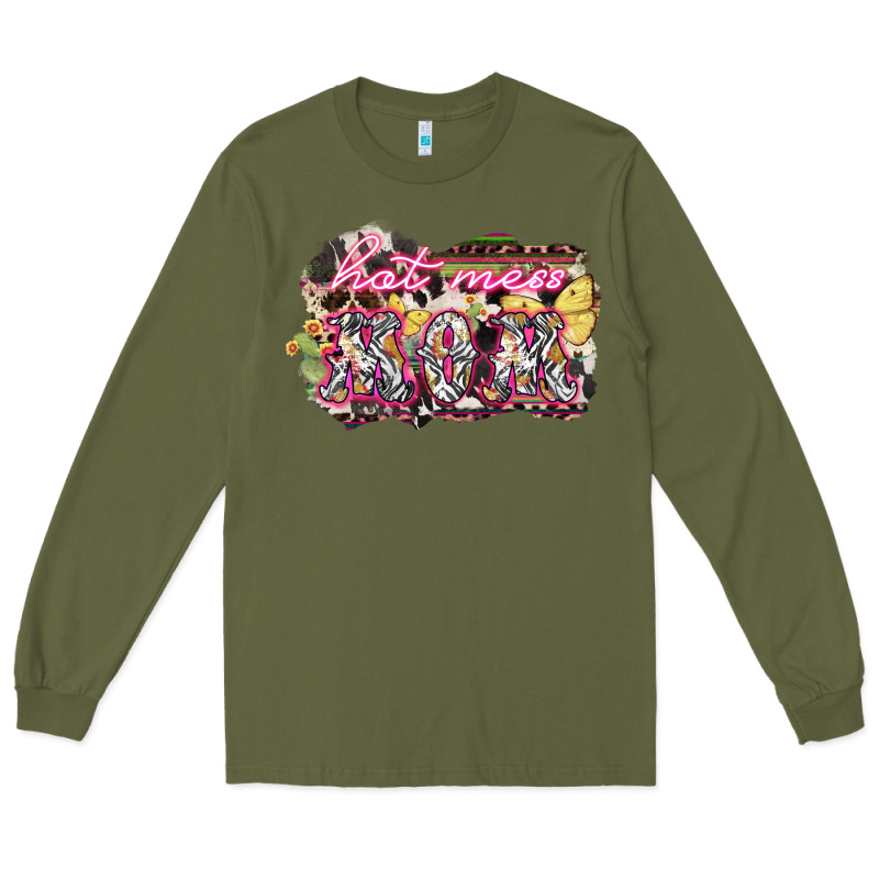 Hot Mess Mom Mother's Day Long Sleeve Tee by HowdyJamesFarm | Teevron