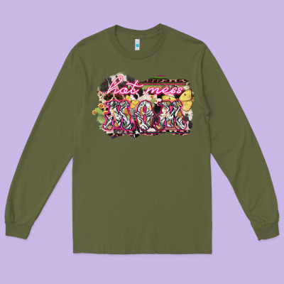 Hot Mess Mom Mother's Day Long Sleeve Tee Designed By Howdyjamesfarm