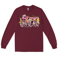 Burgundy Hot mess mom mother's day Long Sleeve Tee - HowdyJamesFarm