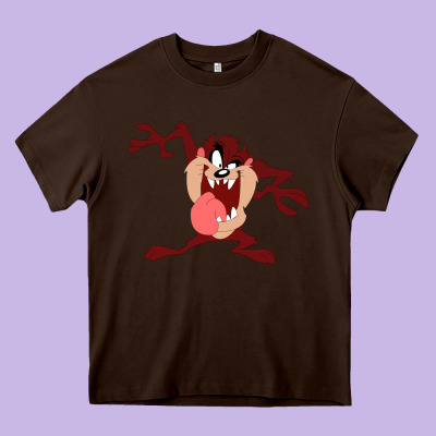 Tasmanian Devil Cartoon Character Heavy Core Tee Designed By Artmosaic