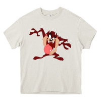 Cream tasmanian devil cartoon character Heavy Core Tee - ArtMosaic