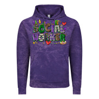 Cloud Purple social worker mardi gras cowgirl Vintage Hoodie - CowGirlArtShop