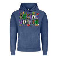 Vintage Denim social worker mardi gras cowgirl Vintage Hoodie - CowGirlArtShop