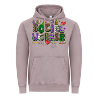 Vintage Zinc social worker mardi gras cowgirl Vintage Hoodie - CowGirlArtShop