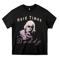Black Hard Times Daddy Heavy Core Tee - trangStudio