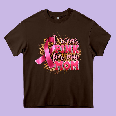 I Wear Pink For My Mom Heavy Core Tee Designed By Artiststas