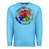 Ocean Blue oncology team sunflower Premium Sweatshirt - BarkalooDesign