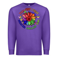 Purple oncology team sunflower Premium Sweatshirt - BarkalooDesign