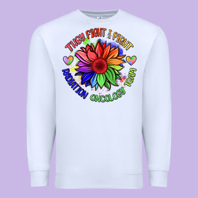 Oncology Team Sunflower Premium Sweatshirt Designed By Barkaloodesign