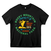 Black womens rocky mountain national park hiking travel souvenir novelty v n Heavy Core Tee - trangStudio