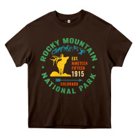 Chocolate Brown womens rocky mountain national park hiking travel souvenir novelty v n Heavy Core Tee - trangStudio